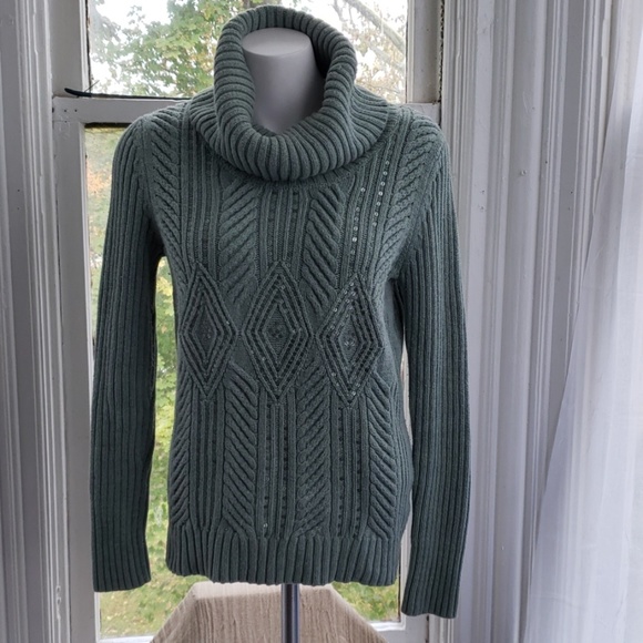 TALBOTS Chunk Knit Turtleneck Sweater - Picture 1 of 7